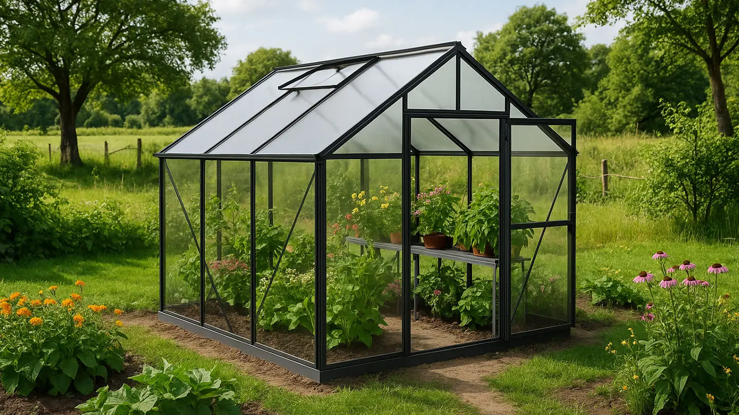 Rectangular shaped greenhouse