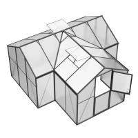 Gew&auml;chshaus T-f&ouml;rmig Premium Schwarz &ndash; Polycarbonat